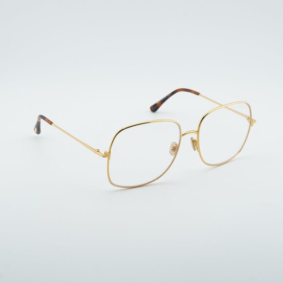Tom Ford FT6048-B 030 Eyeglasses Deep Gold 59mm Square Frame, Blue Light Block - Picture 7 of 9